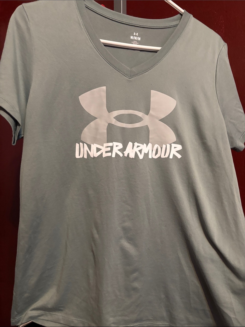 Under Armour Sage Green V-Neck Logo T-Shirt